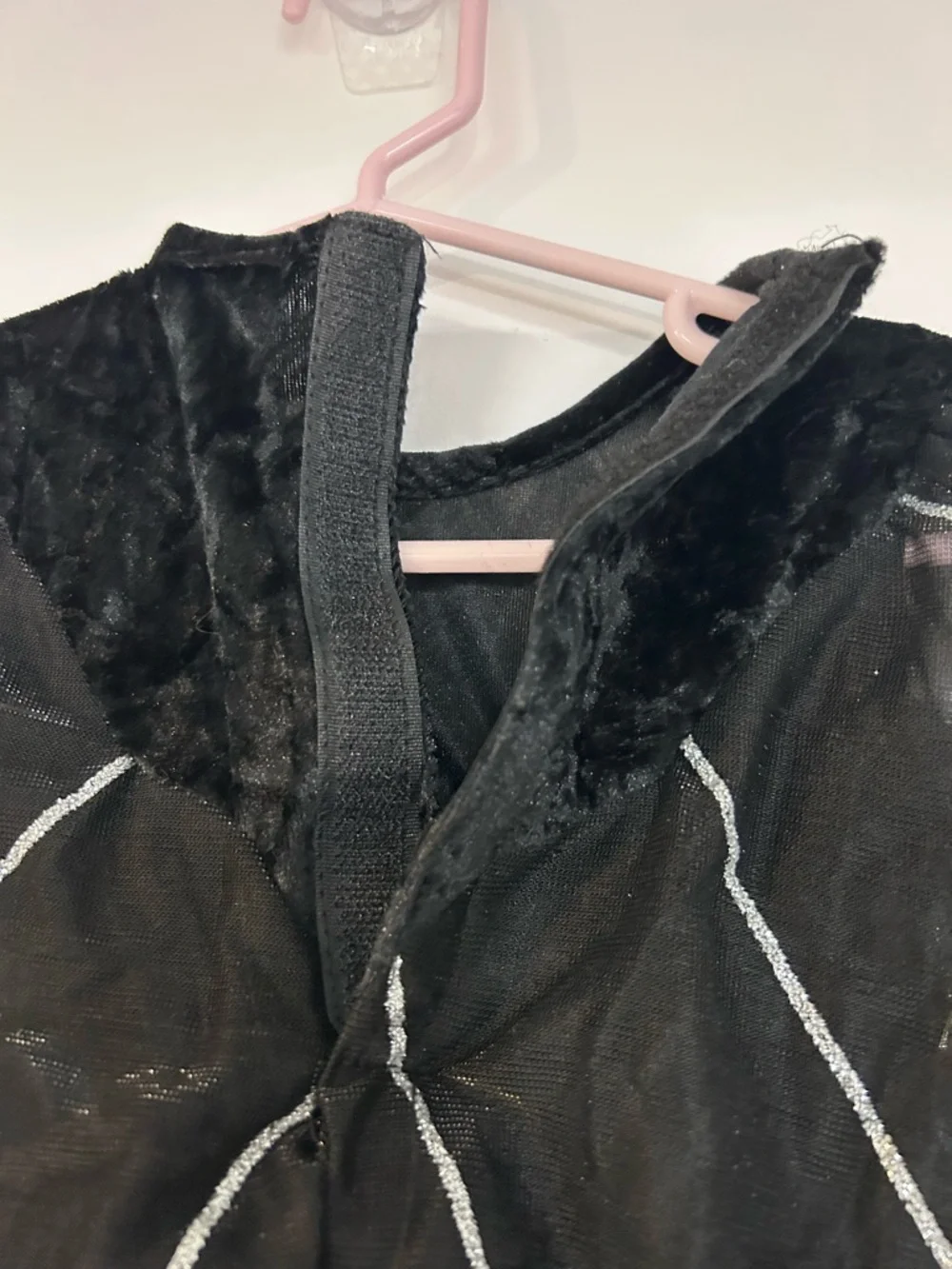 Pottery Barn Girls Black Spider Queen Costume Halloween Silver Web 2 Piece NWT